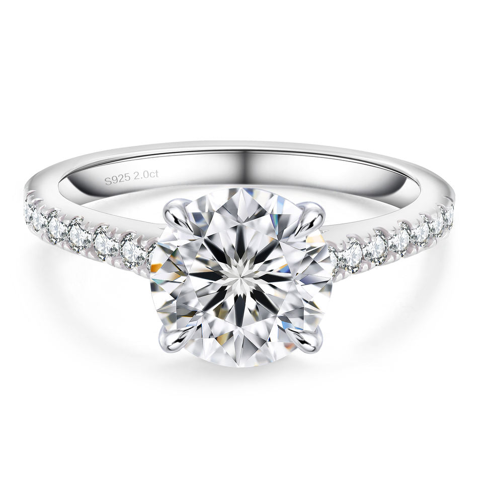 VVS1 D-Color Moissanite Solitaire Ring